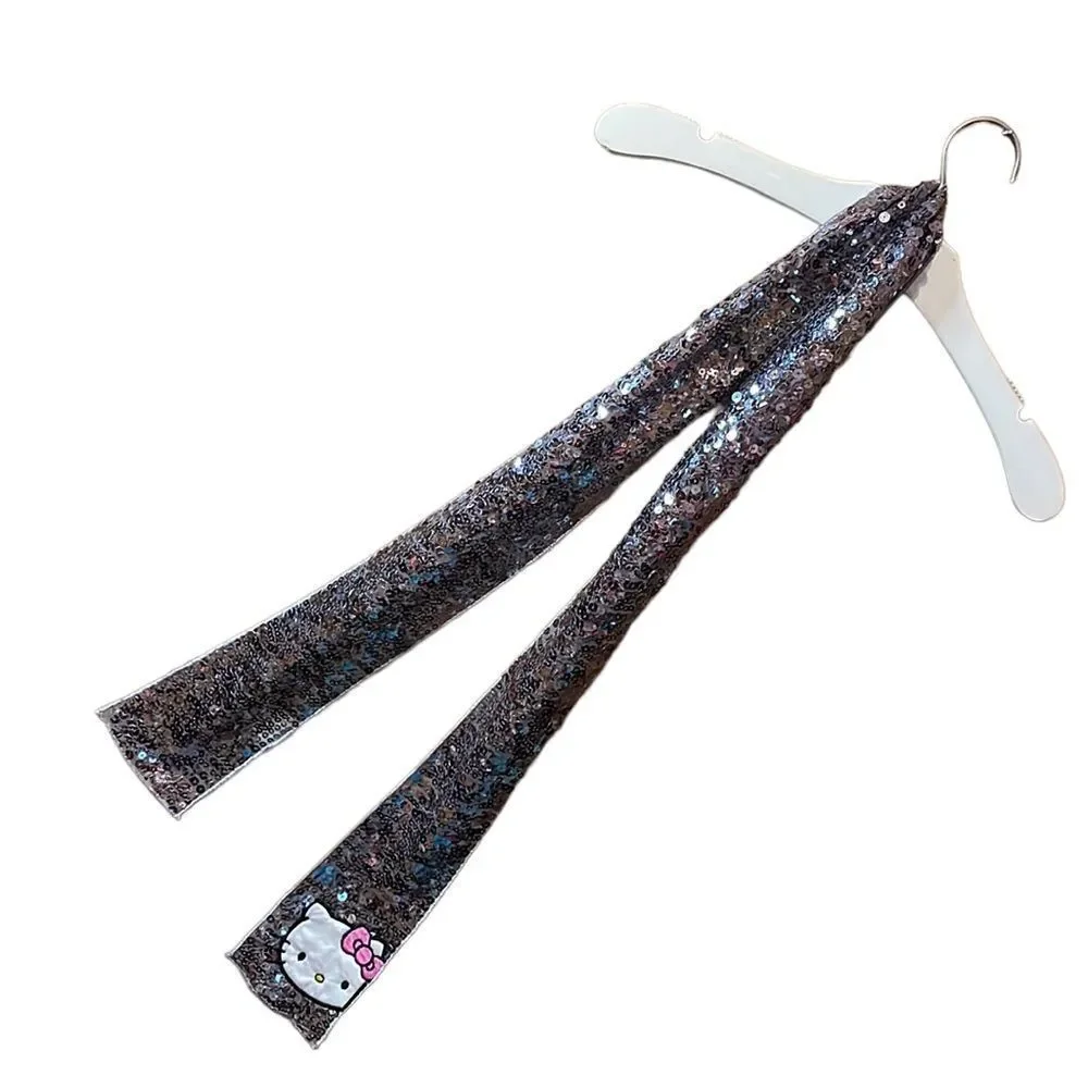 •SARIO• HELLO KITTY SILVER SEQUINED BELT/SCARF WITH EMBROIDERED HELLO KITTY. O/S